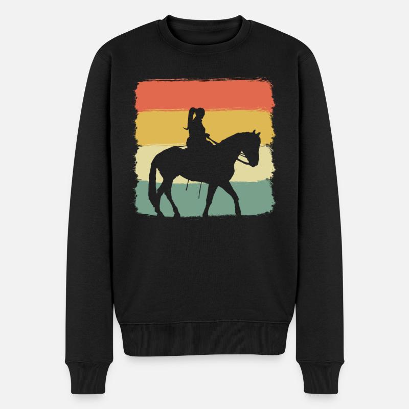Equestrian Reiter - Männer Premium Bio Pullover - Schwarz