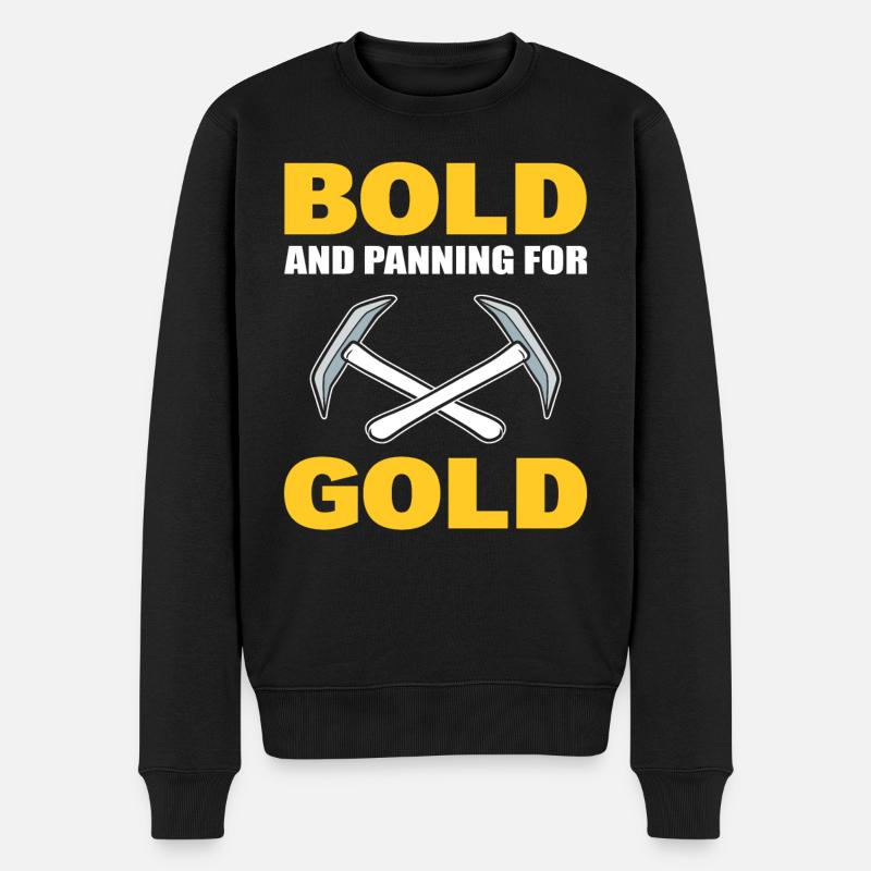 Goldschwenk Goldener Panner - Männer Premium Bio Pullover - Schwarz