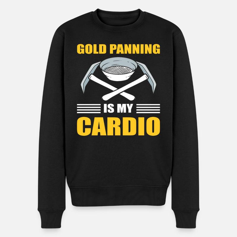 Goldmine Minenarbeiter - Männer Premium Bio Pullover - Schwarz