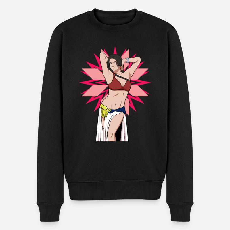 Bauchtänzer Illustration Bauchtänzer Ausbilder - Männer Premium Bio Pullover - Schwarz