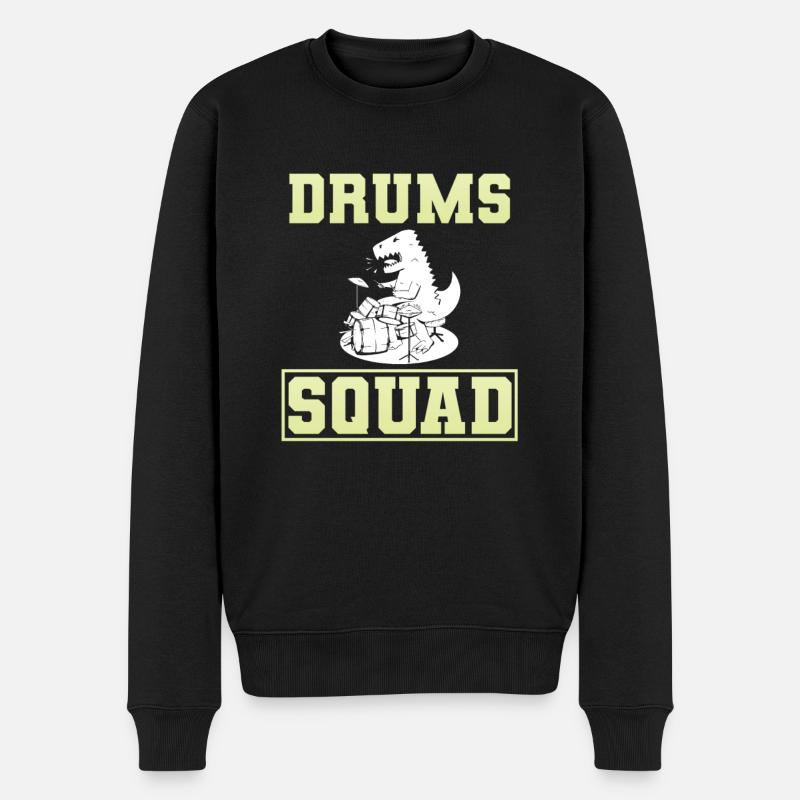 Drums Squad Bandmitglied - Männer Premium Bio Pullover - Schwarz