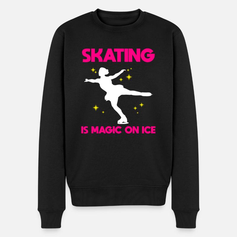 Eiskunstlauf Professioneller Eisläufer - Männer Premium Bio Pullover - Schwarz