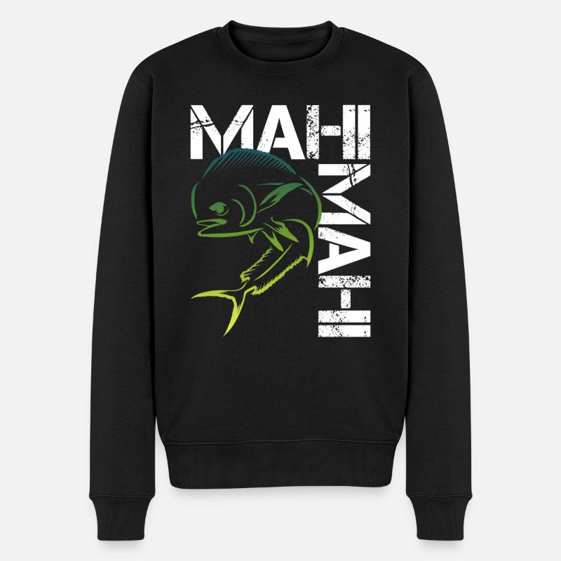 Mahi Mahi Fisch - Männer Premium Bio Pullover - Schwarz