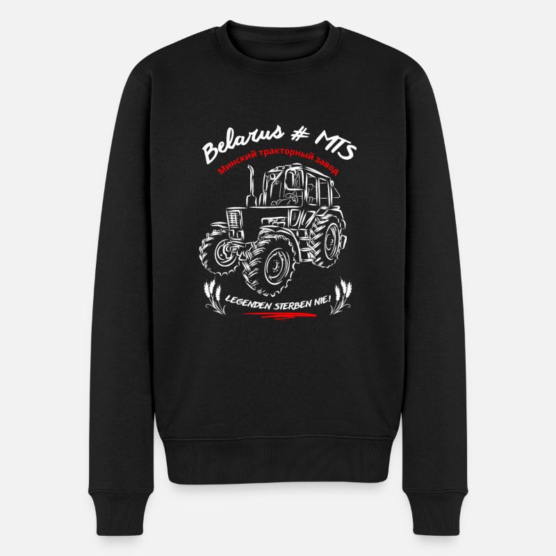 Belarus MTS / Legenden sterben nie. Ostalgie - Männer Premium Bio Pullover - Schwarz