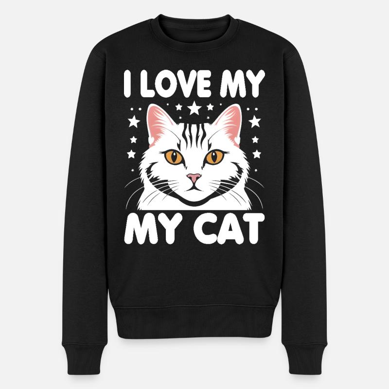 J’adore mon chat - Pull Premium bio Homme - noir