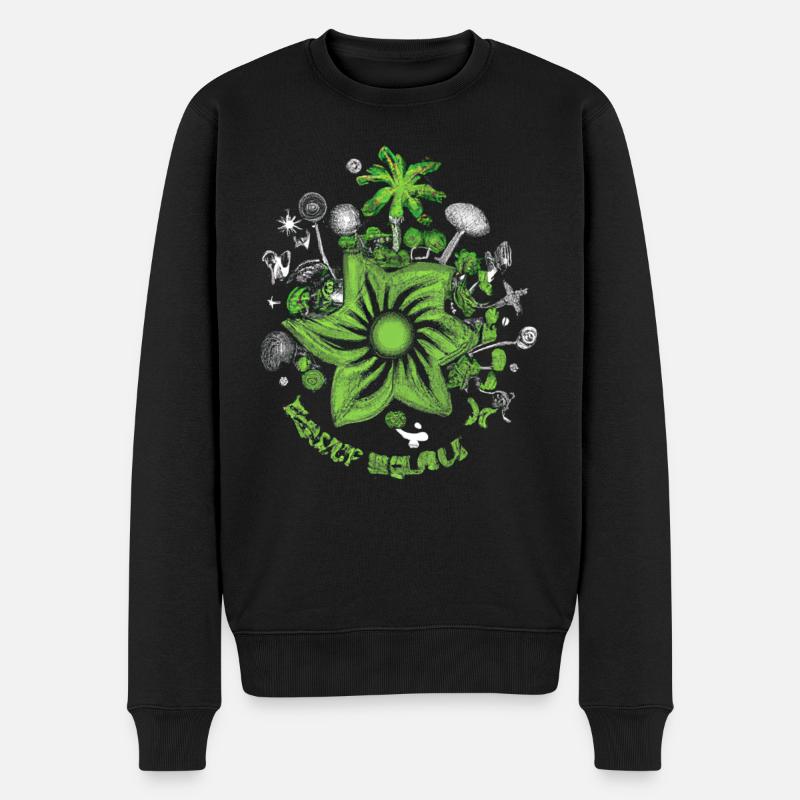 Nachhaltige Vision - Männer Premium Bio Pullover - Schwarz