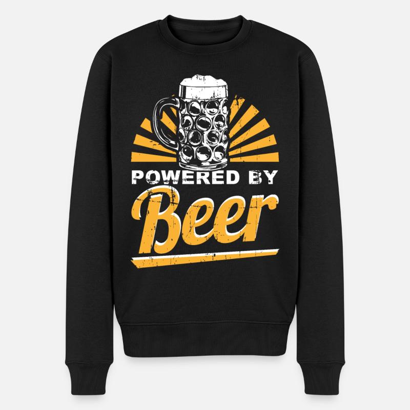 Bier Sauftour - Männer Premium Bio Pullover - Schwarz