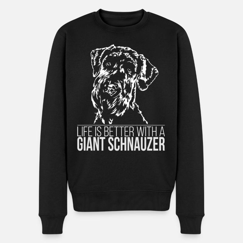 GIANT SCHNAUZER Life is better Wilsigns Geschenke - Männer Premium Bio Pullover - Schwarz
