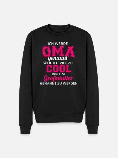 Ich werde Oma genannt - Männer Premium Bio Pullover - Schwarz