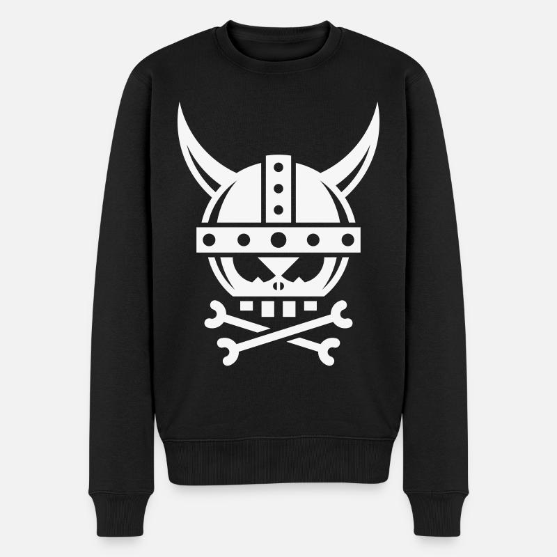 Vikings / Crânes / Crânes (Graphique) - Pull Premium bio Homme - noir