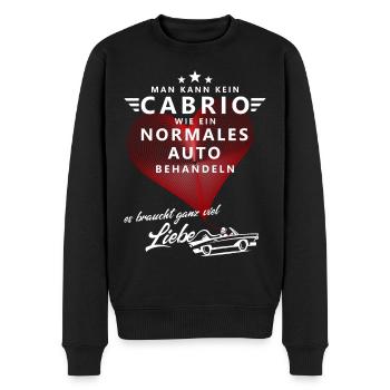 Cabrio Fahrer Spruch - Männer Premium Bio Pullover - Schwarz - Vorne - Nico (187cm)