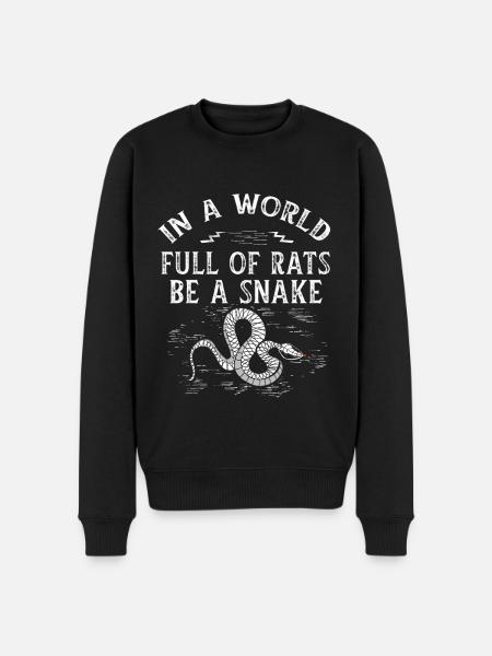 Snake - Men's Premium Organic Jumper - black