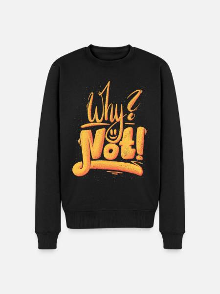 Why Not Exclamation Mark - Men's Premium Organic Jumper - black