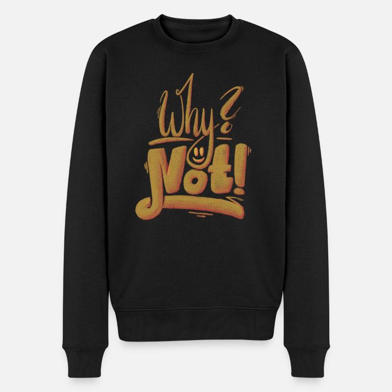 Pourquoi pas le point d’exclamation - Pull Premium bio Homme - noir