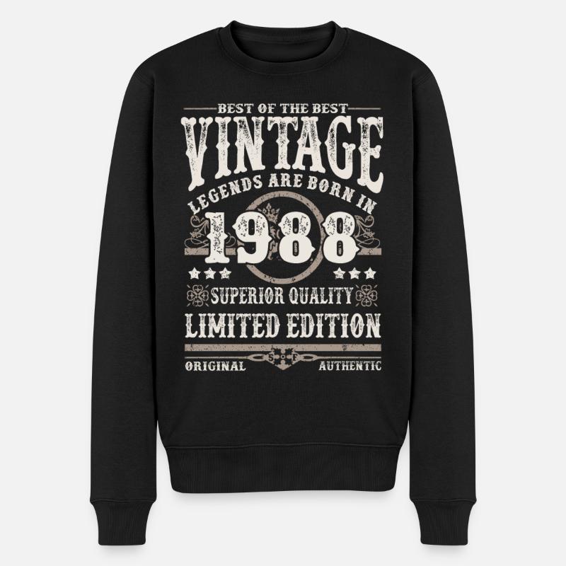 Les légendes sont nées en 1988 - Pull Premium bio Homme - noir