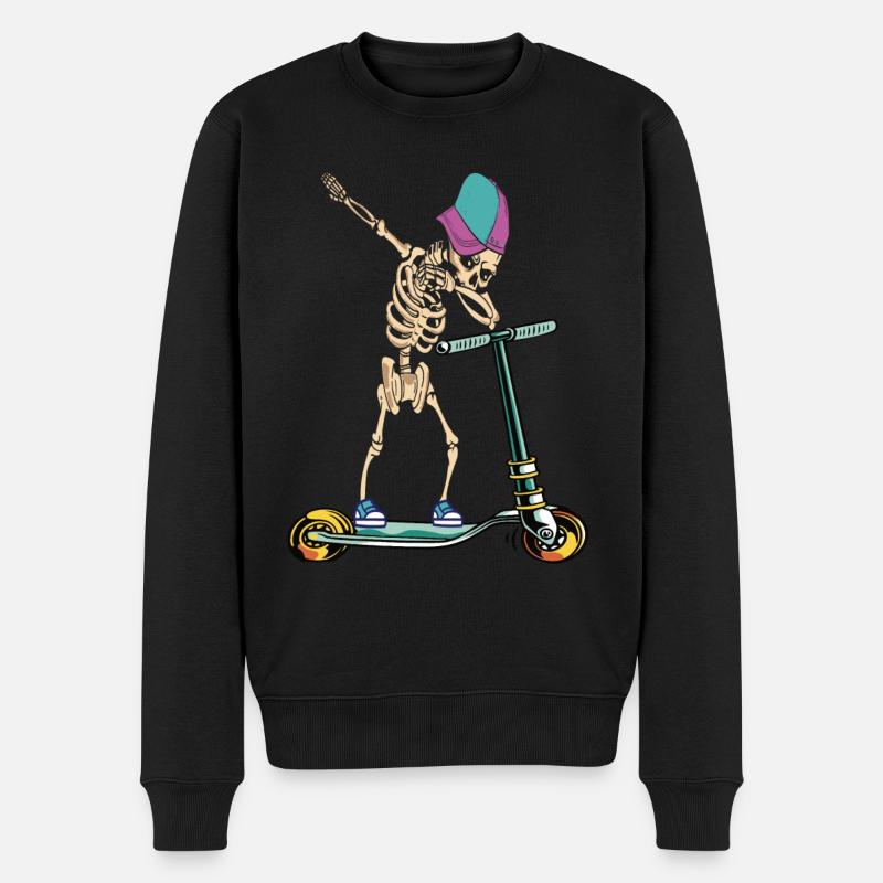 Dabbing Scooter - Männer Premium Bio Pullover - Schwarz