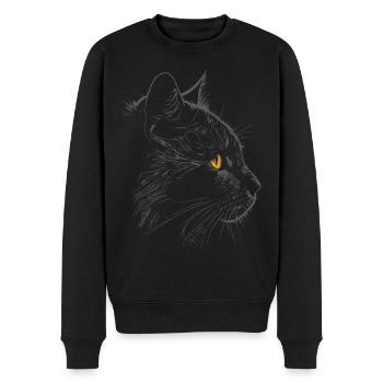 Black Cat Bombay Cat Outfit for - Men's Premium Organic Jumper - black - Front - Nico (187cm)