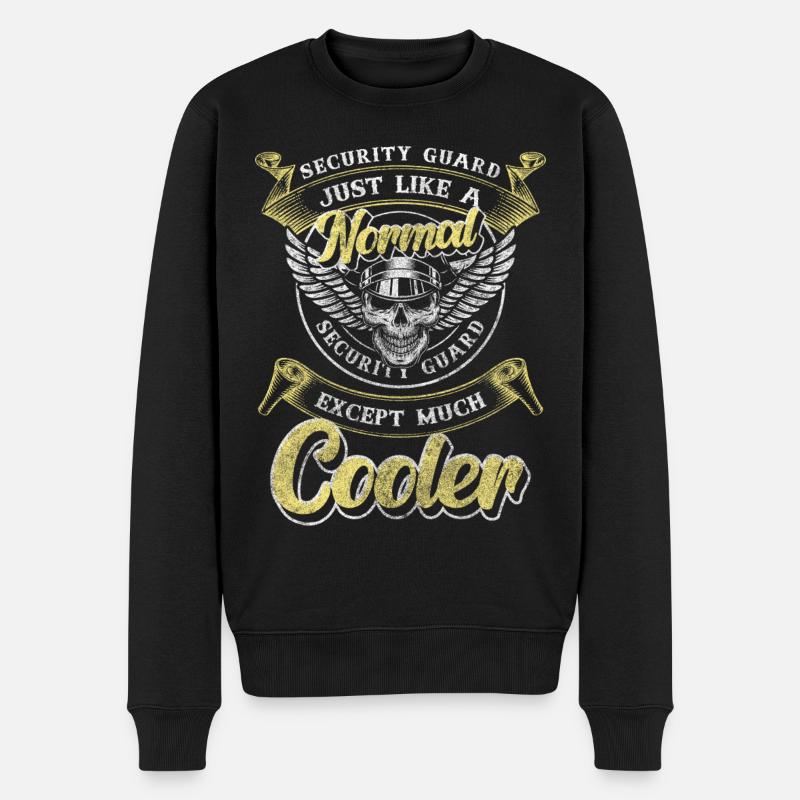 Security Schutz Arbeit Nachtschicht - Männer Premium Bio Pullover - Schwarz