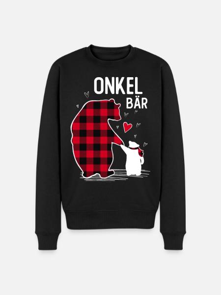 Onkel Bär - Männer Premium Bio Pullover - Schwarz