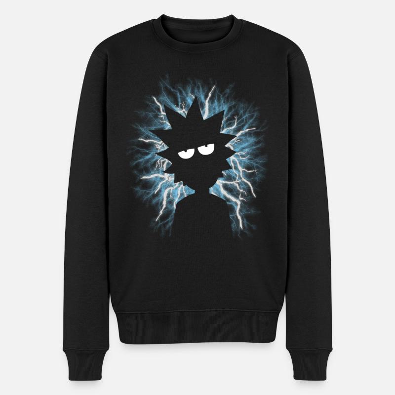 Rick And Morty Rick Elektrisch Geladen - Männer Premium Bio Pullover - Schwarz