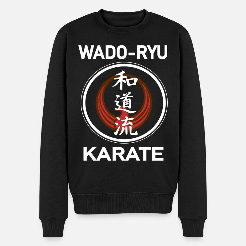 Das coole Wado-ryu Kampfsport Shirt - Männer Premium Bio Pullover - Schwarz