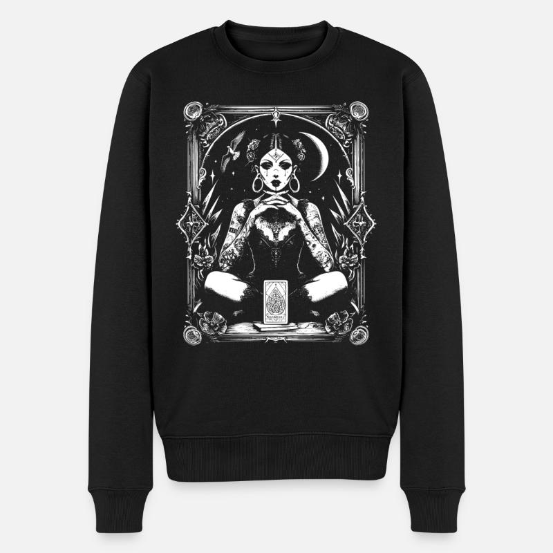 Victorian Tarot Chart - Men's Premium Organic Jumper - black