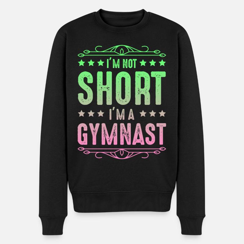 Gymnastik Sport spruch - Männer Premium Bio Pullover - Schwarz