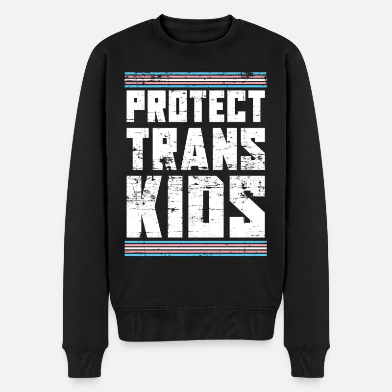 Protect Trans Kids LGBT Transgender - Männer Premium Bio Pullover - Schwarz