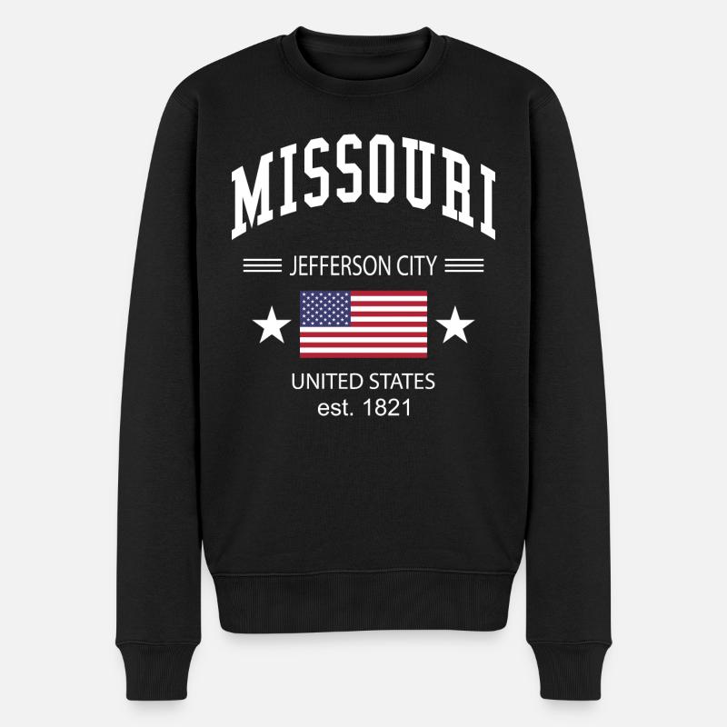 Missouri - Männer Premium Bio Pullover - Schwarz