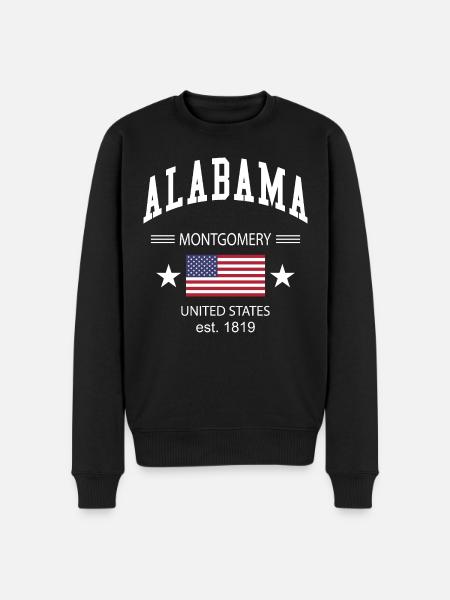 Alabama - Männer Premium Bio Pullover - Schwarz