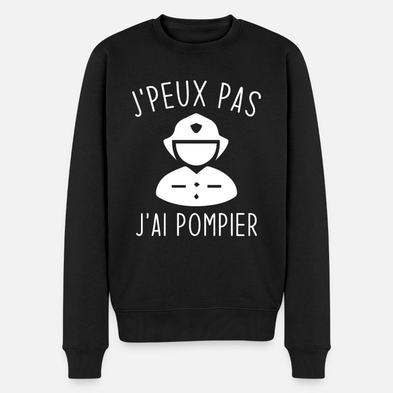Je peux Pas J'ai Pompier - Pull Premium bio Homme - noir