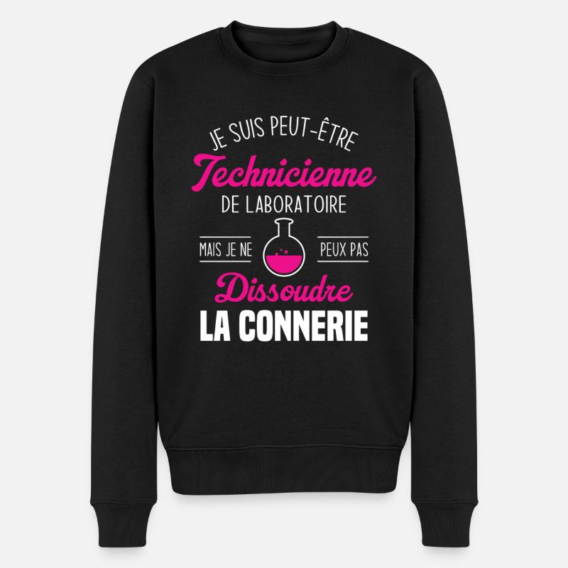Je suis peut être technicienne de laboratoire - Pull Premium bio Homme - noir