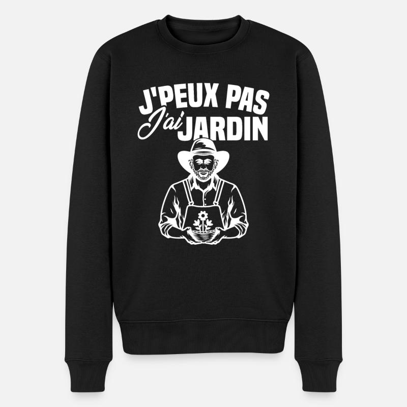 J'peux pas j'ai jardin - Pull Premium bio Homme - noir
