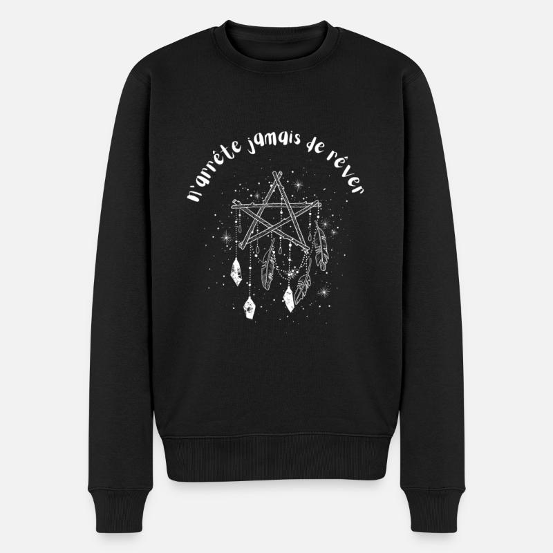 N'arrête jamais de rêvé - Pull Premium bio Homme - noir