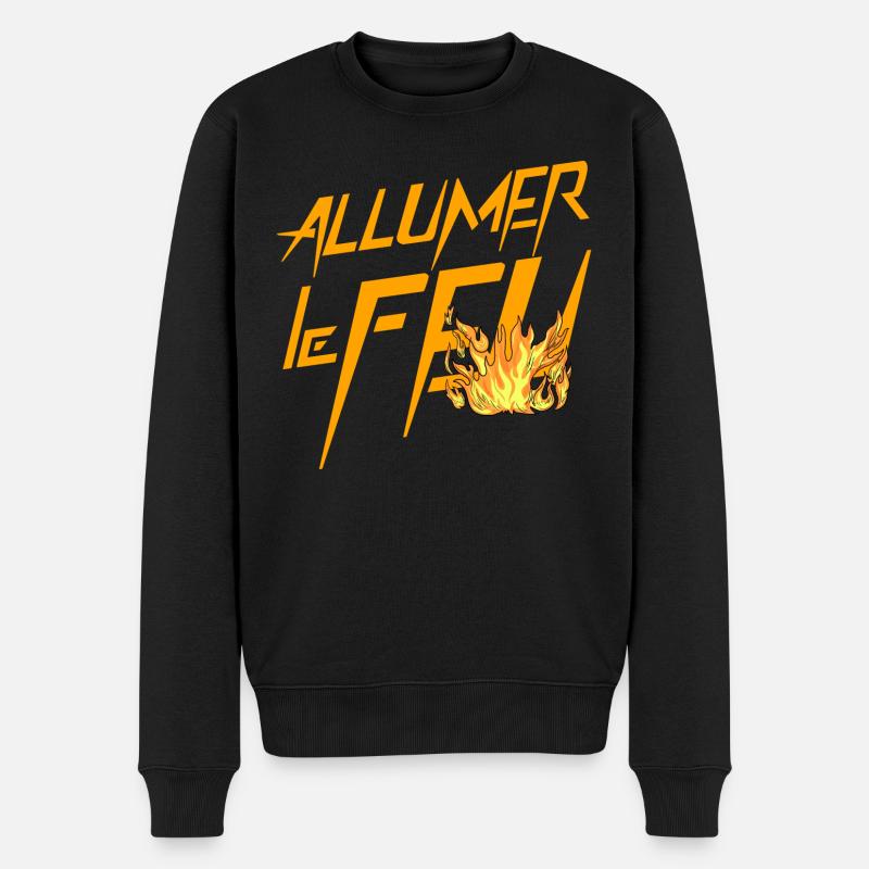 Allumer le feu - Pull Premium bio Homme - noir