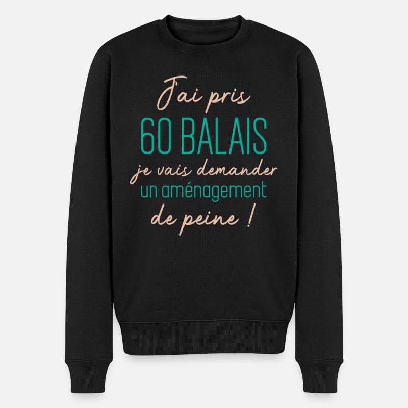 60 ans anniversaire - Pull Premium bio Homme - noir