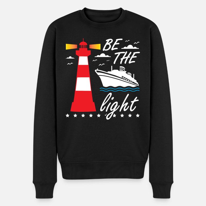 Be The Light Lighthouse - Pull Premium bio Homme - noir