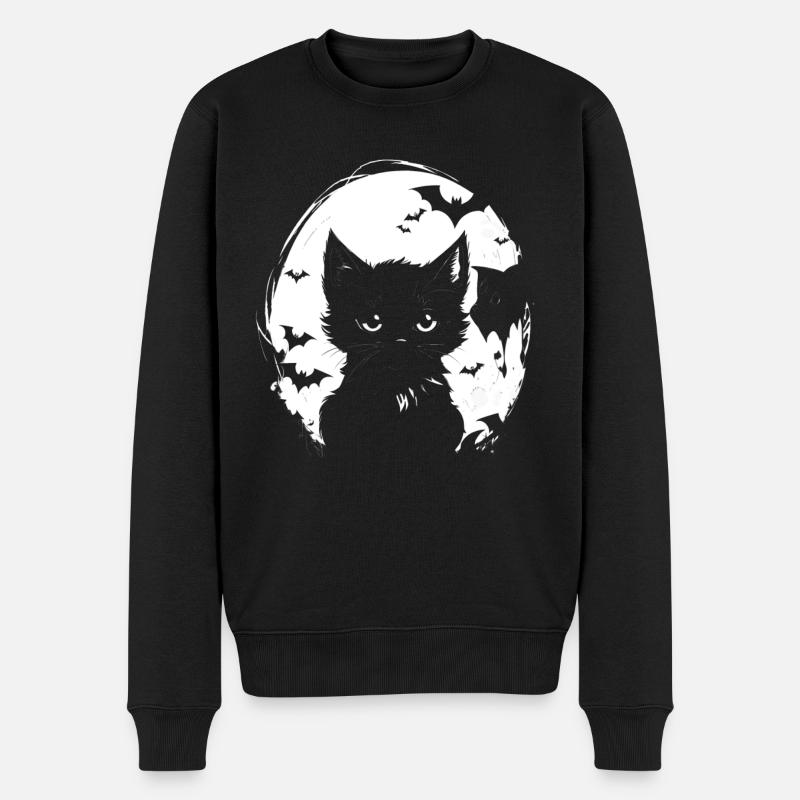 Petit chat effrayant - Pull Premium bio Homme - noir