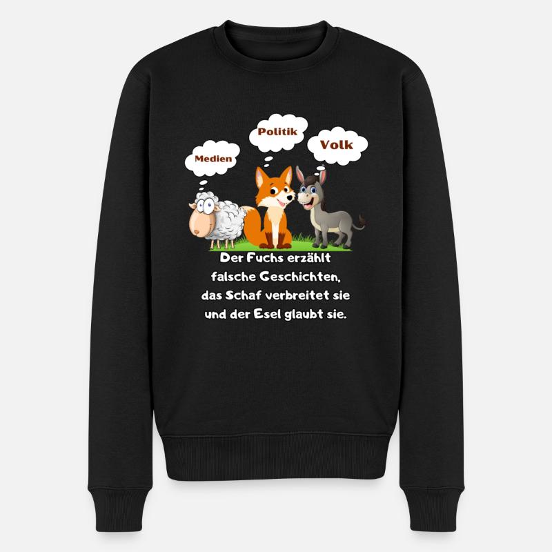 Mouton Âne Renard - Pull Premium bio Homme - noir