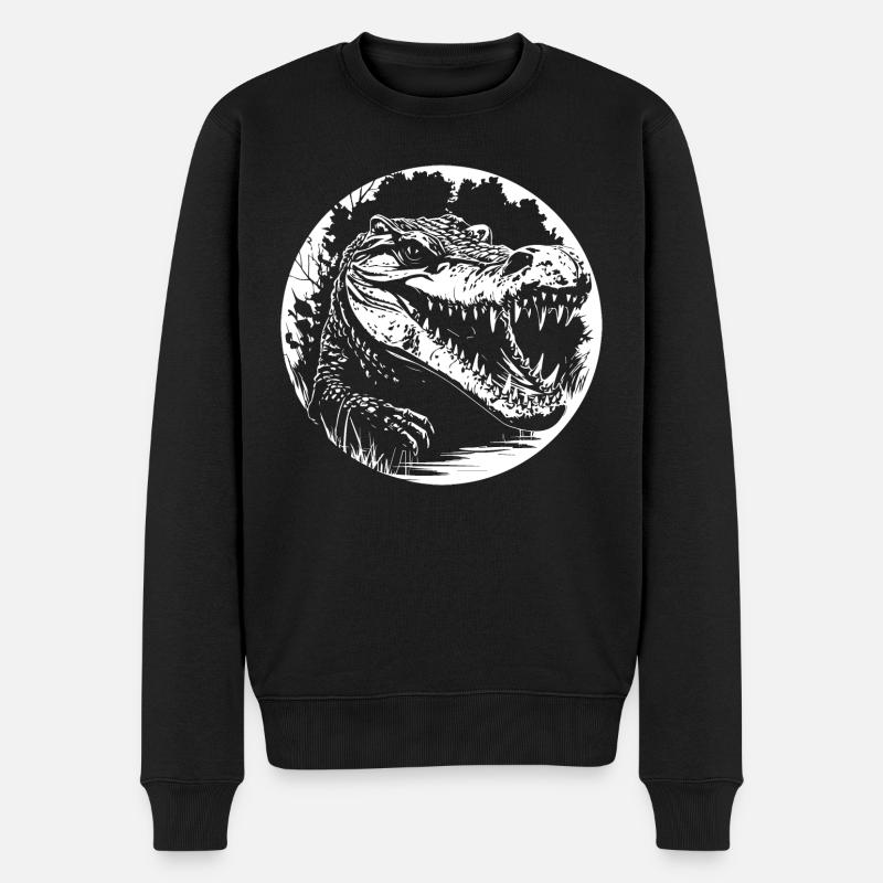 Alligator - Männer Premium Bio Pullover - Schwarz