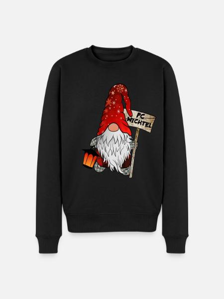 PC Gnome Christmas Gnome - Men's Premium Organic Jumper - black