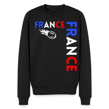 Rugbyspieler Fan Rugby Fan Rugby Frankreich - Männer Premium Bio Pullover - Schwarz - Vorne - Nico (187cm)