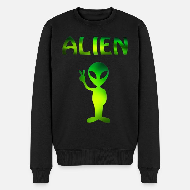 Alien - Männer Premium Bio Pullover - Schwarz