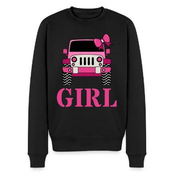 Off Road Girl - Men's Premium Organic Jumper - black - Front - Nico (187cm)