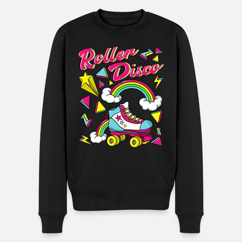 Roller Disco - Männer Premium Bio Pullover - Schwarz
