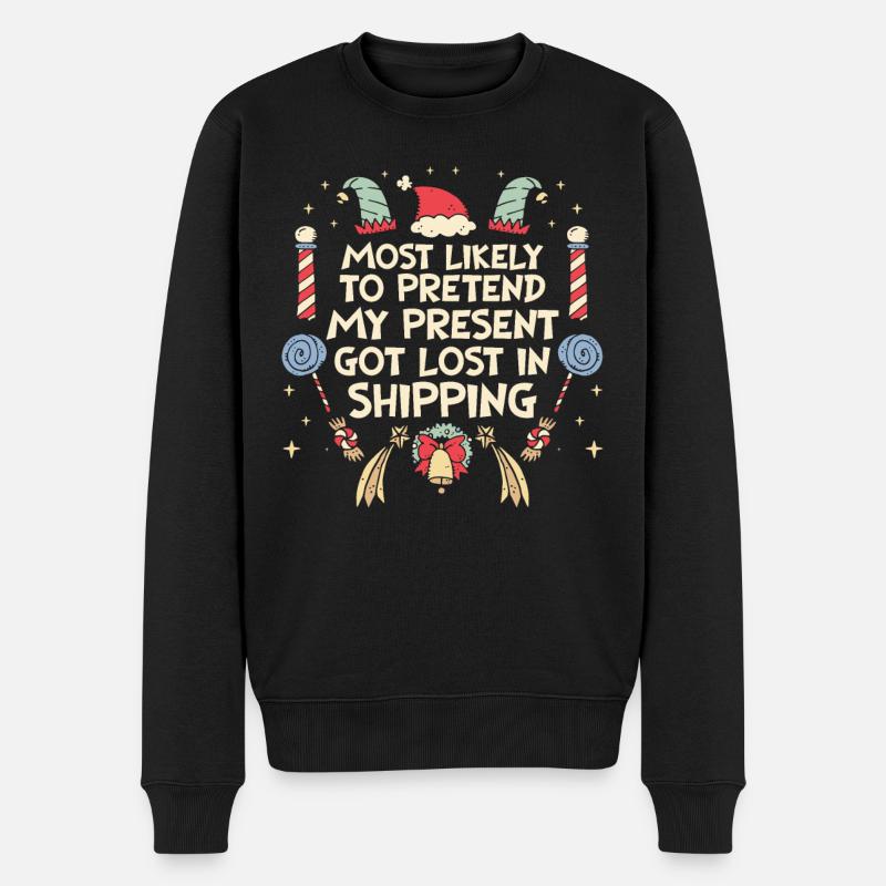 Weihnachten Xmas Lustiger Spruch Humor Witzig - Männer Premium Bio Pullover - Schwarz