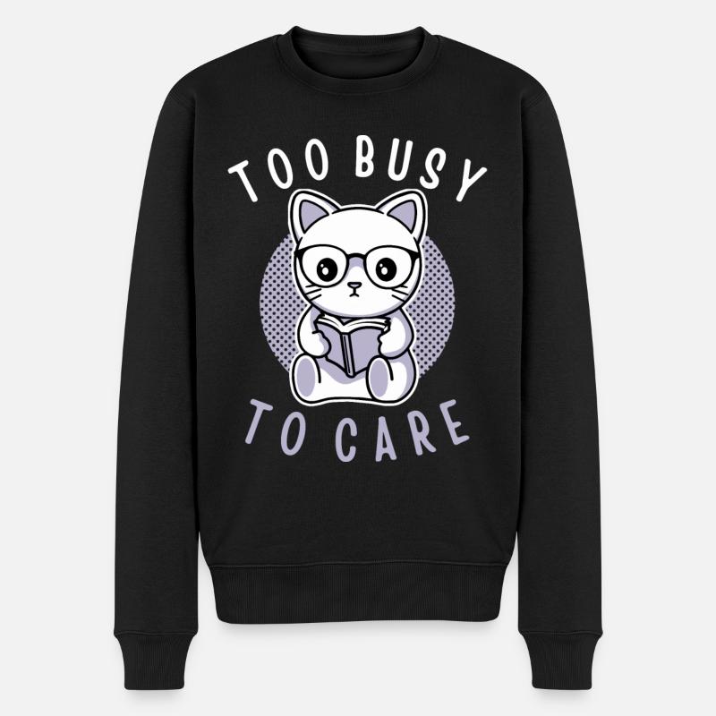 Trop occupé pour s’en soucier - Pull Premium bio Homme - noir