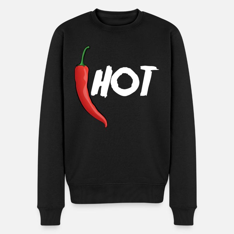 Piment chaud - Pull Premium bio Homme - noir