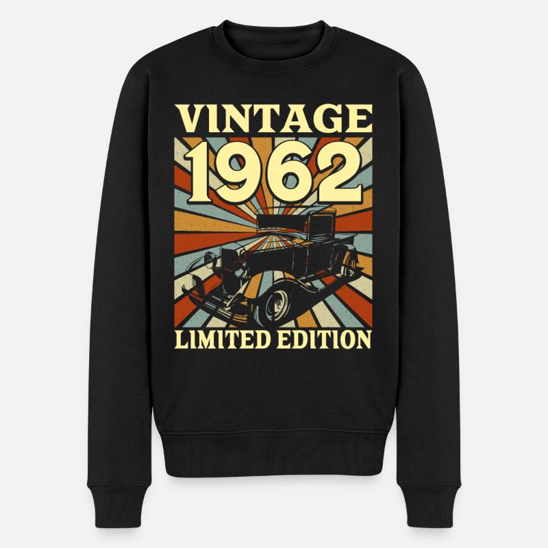 Vintage 60 Ans 1962 60e Anniversaire - Pull Premium bio Homme - noir
