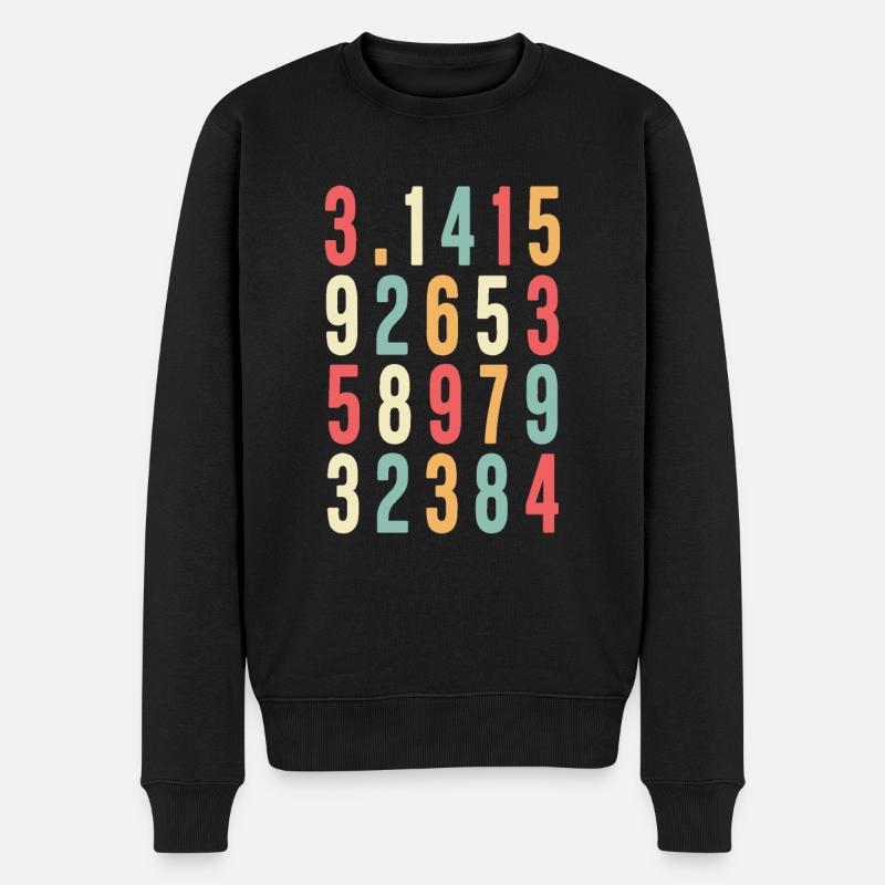 Pi-Zahlen 3.14 Pi-Tag Naturwissenschaftslehrer Lustige Mathematik - Männer Premium Bio Pullover - Schwarz